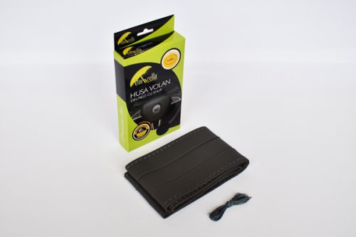 HUSA VOLAN PIELE ECOLOGICA CU SNUR- GRI 36-39 CM