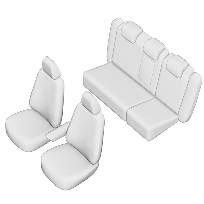 SET HUSE SCAUN UMBRELLA PENTRU VW PASSAT B6 VARIANT 2005-2011 (BANCHETA FRACTIONATA) CU TETIERELE SPATE IN FORMA DE L