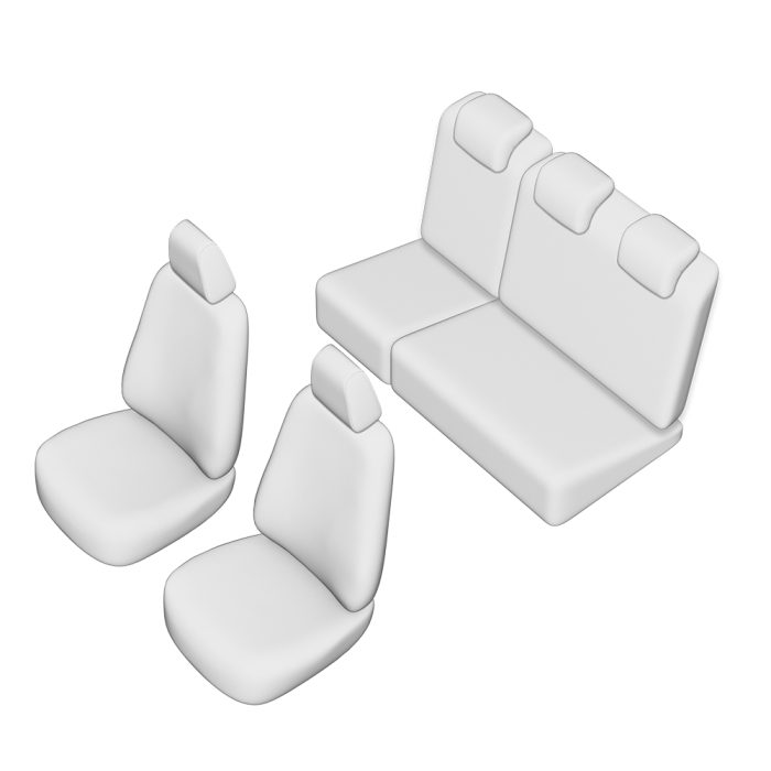 SET HUSE SCAUN UMBRELLA PENTRU TOYOTA YARIS 2006-2011 (BANCHETA FRACTIONATA) CU TETIERE SPATE IN FORMA DE L