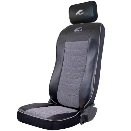 SET HUSE SCAUN TRUCK UMBRELLA PENTRU VOLVO 2000-2004 PIELE ECOLOGICA NEAGRA + VELVET GRI