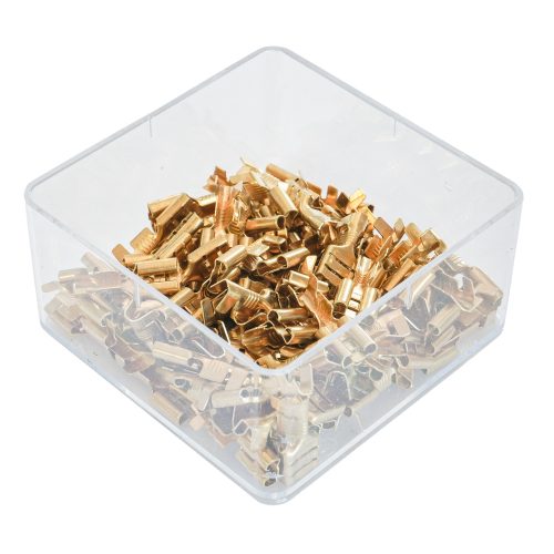 SET 100 PAPUCI ELECTRICI TERMINALI NEIZOLATI MAMA 6.3X0.8MM