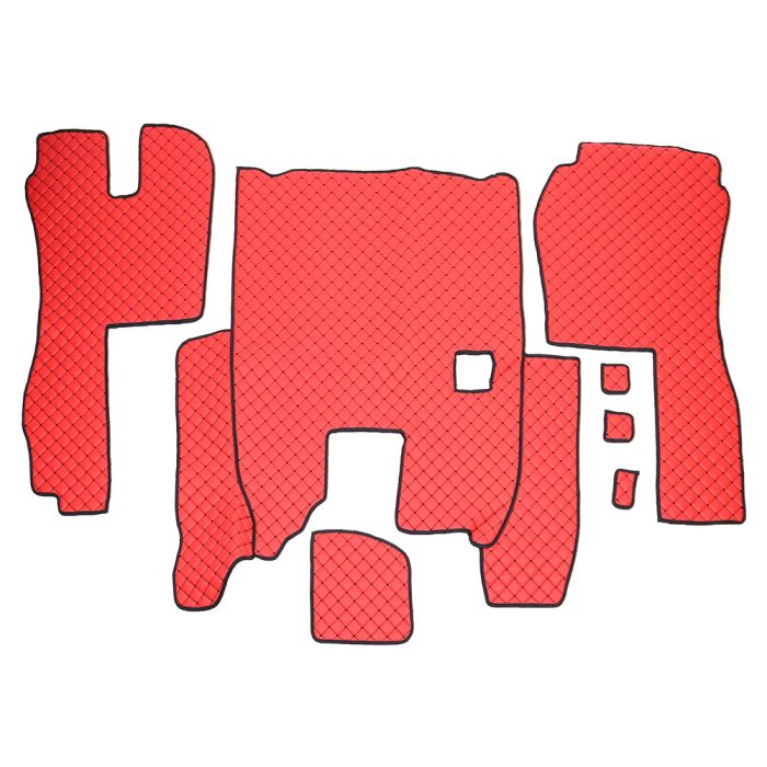 SET COVORASE PIELE ECOLOGICA TRUCK UMBRELLA PENTRU SCANIA SERIA R 380-420 2005-2016. MANUALA. ROSU