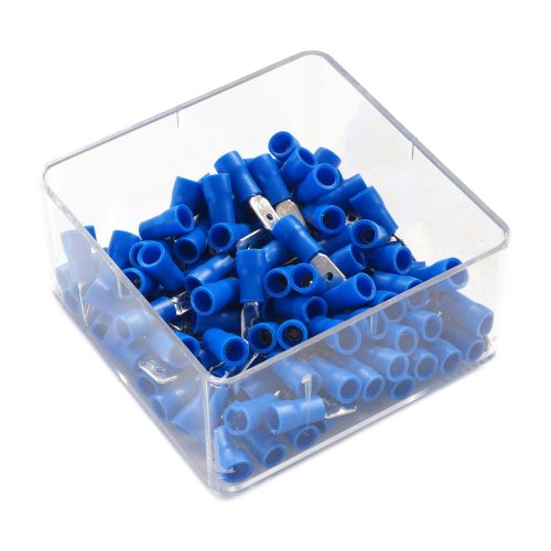 SET 100 PAPUCI ELECTRICI TERMINALI IZOLATI ALBASTRI TATA 4.7X0.8MM