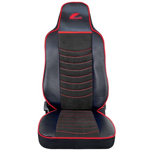 SET HUSE SCAUN TRUCK UMBRELLA PENTRU MAN TGX EURO 6 PIELE ECOLOGICA NEAGRA + VELVET NEGRU