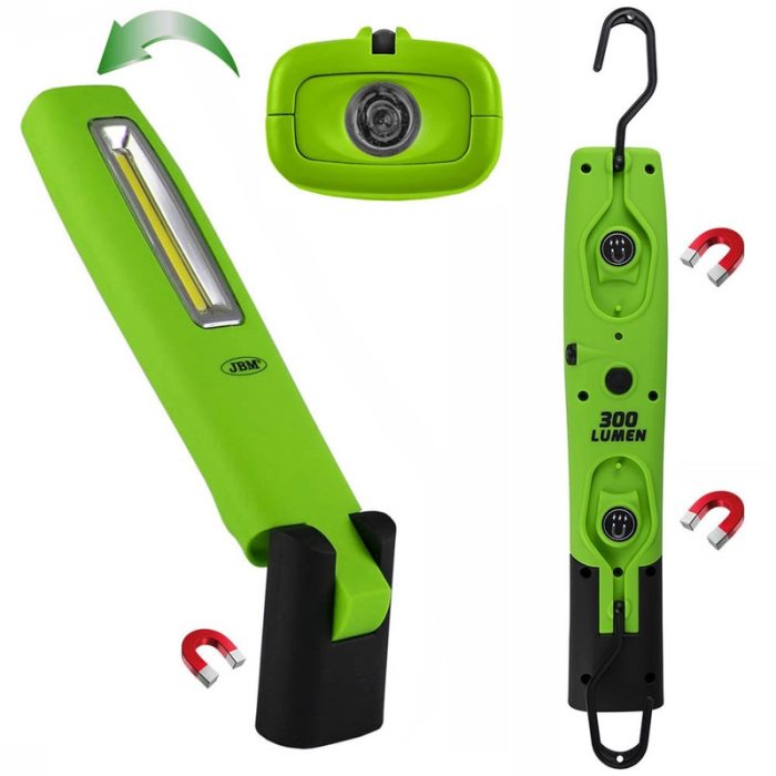 LANTERNA MAGNETICA PORTABILA CU BAZA ARTICULATA 300 LM JBM