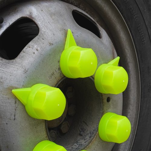 SET 10 BUCATI CAPAC PLASTIC PENTRU PREZON ROATA CU INDICATOR 32 MM NEON