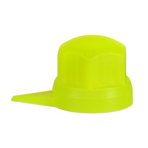 SET 10 BUCATI CAPAC PLASTIC PENTRU PREZON ROATA CU INDICATOR 32 MM NEON GALBEN 41 MM