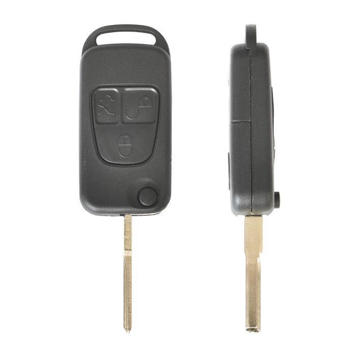 CARCASA CHEIE CONTACT PENTRU MERCEDES-BENZ CLASS C/ S / ML / SL 3 BUTOANE, CU CHEIE