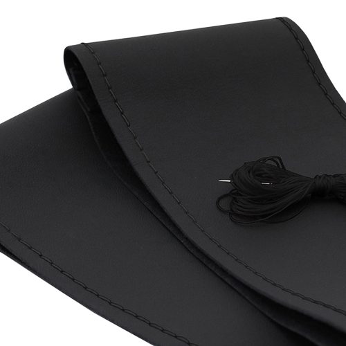 HUSA VOLAN CU SNUR PIELE NATURALA NEGRU 37-38 cm