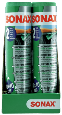 LAVETA DIN MICROFIBRA PLUS PENTRU SUPRAFETE INTERIOARE SI STICLA SONAX