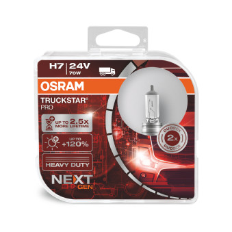 SET 2 BECURI CAMION 24V H7 70 W TRUCKSTAR PRO +120% NextGen OSRAM