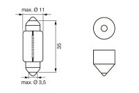 BEC 12V C5W 5W ECO SET 10 BUC BOSCH
