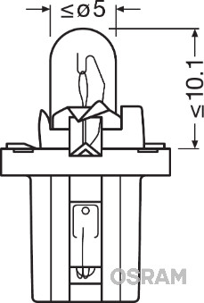 BEC BORD BX8.5D SOCLU VERDE DESCHIS 12V 2W SET 10 BUC OSRAM