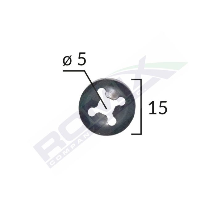 SAIBA FIXARE TAPITERIE UNIVERSAL - NEGRU - 15MM SET 25 BUC