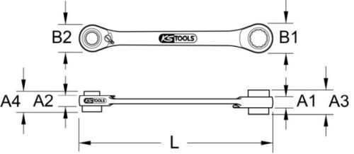 CHEIE DUBLA INELARA CU CLICHET 4 IN 1 GEARPLUS CU SCHIMBARE DE DIRECTIE. 10X13X17X19MM
