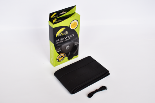 HUSA VOLAN PIELE ECOLOGICA CU SNUR- NEGRU 36-39 CM