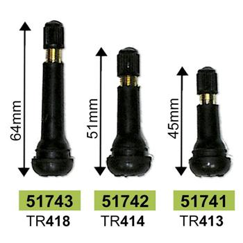 VALVE PENTRU ANVELOPE TR414 51 MM SET 100 BUC JBM
